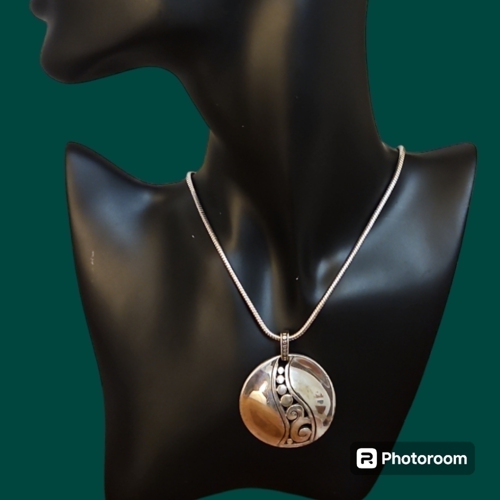 BRIGHTON Circle Scroll A La Mode Pendant Chain Necklace
